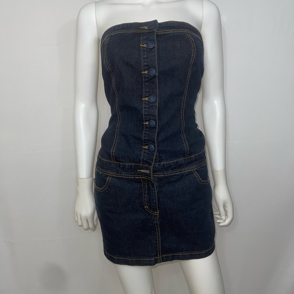 Americana Blues denim mini dress - Picture 3 of 10